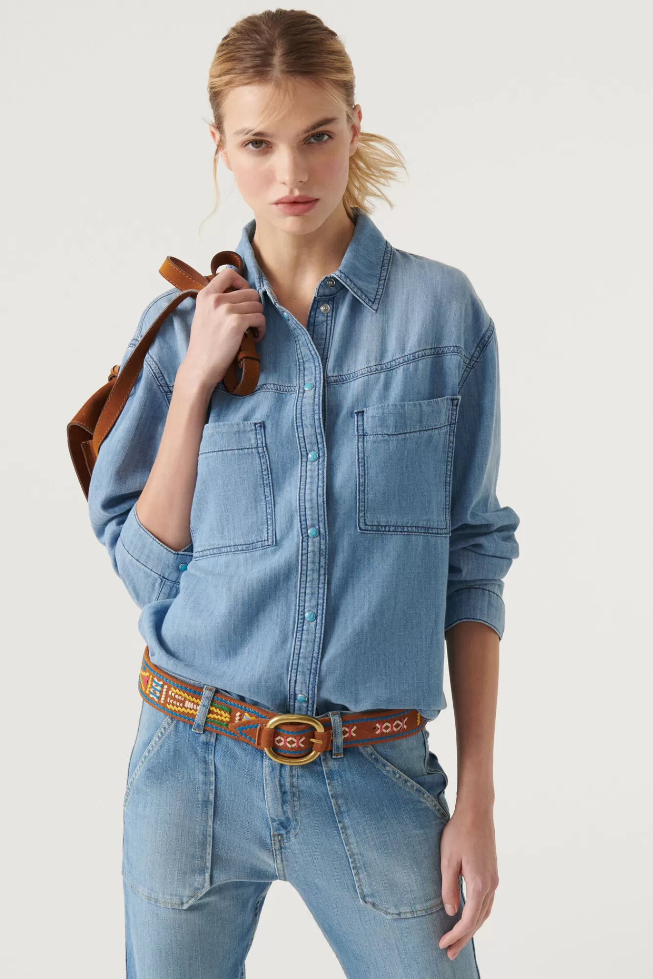 ba&sh Tops & Chemises*Ancel. Denim