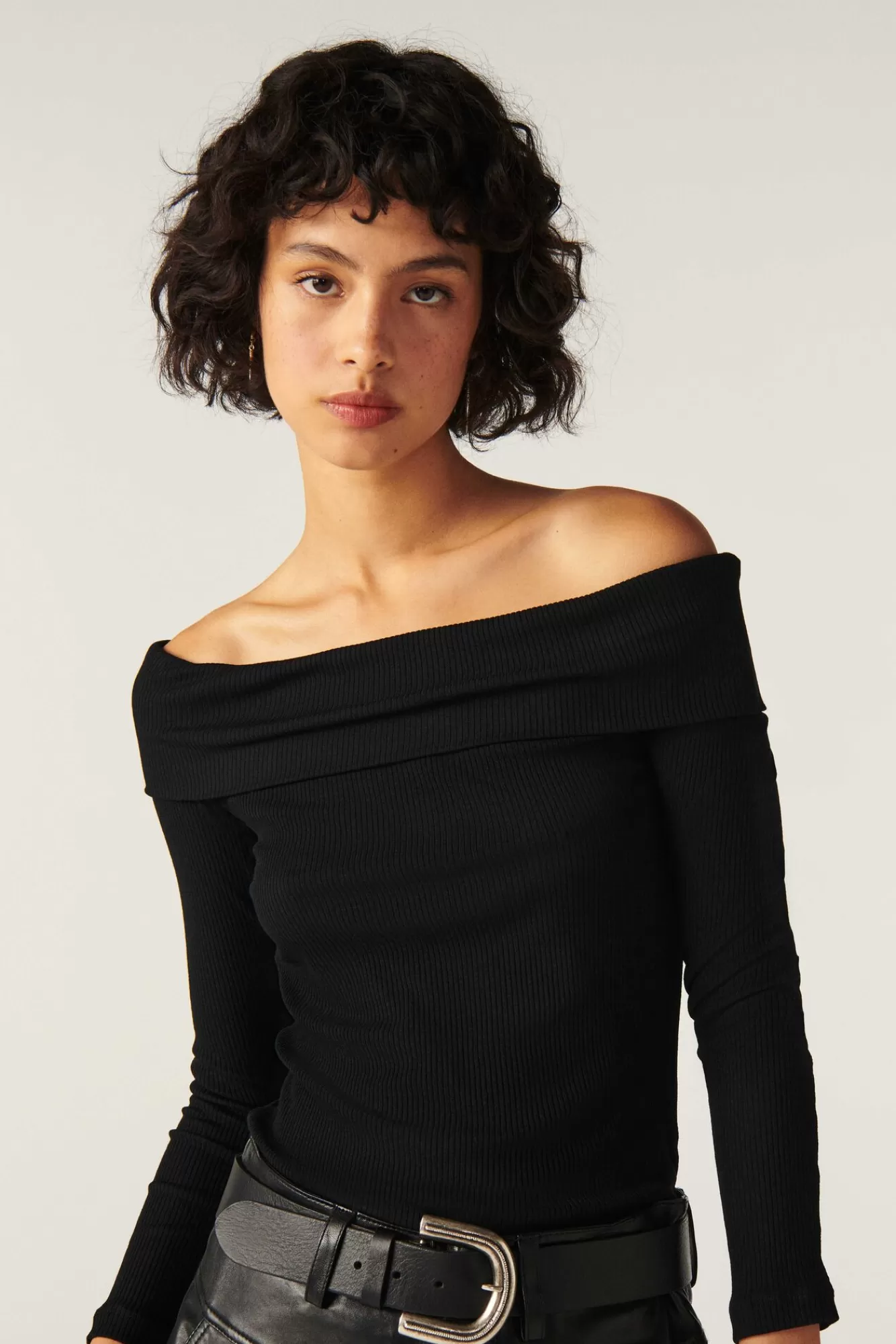 ba&sh Tops & Chemises*Bardot. Noir