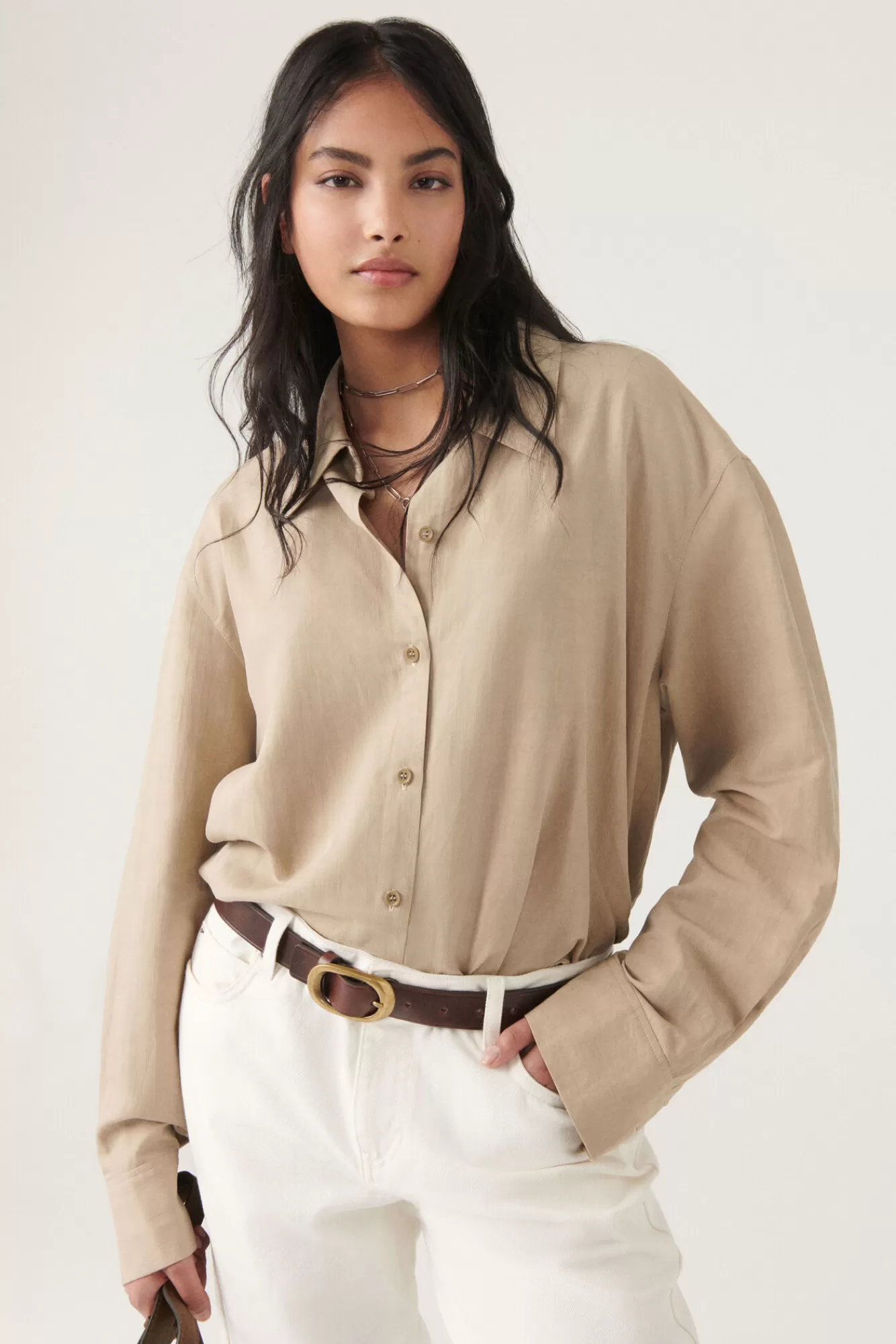 ba&sh Tops & Chemises*Benco. Beige