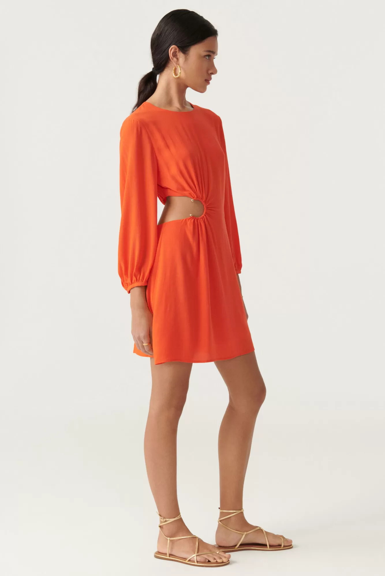 ba&sh Robes*Bonica. Jaune-Orange