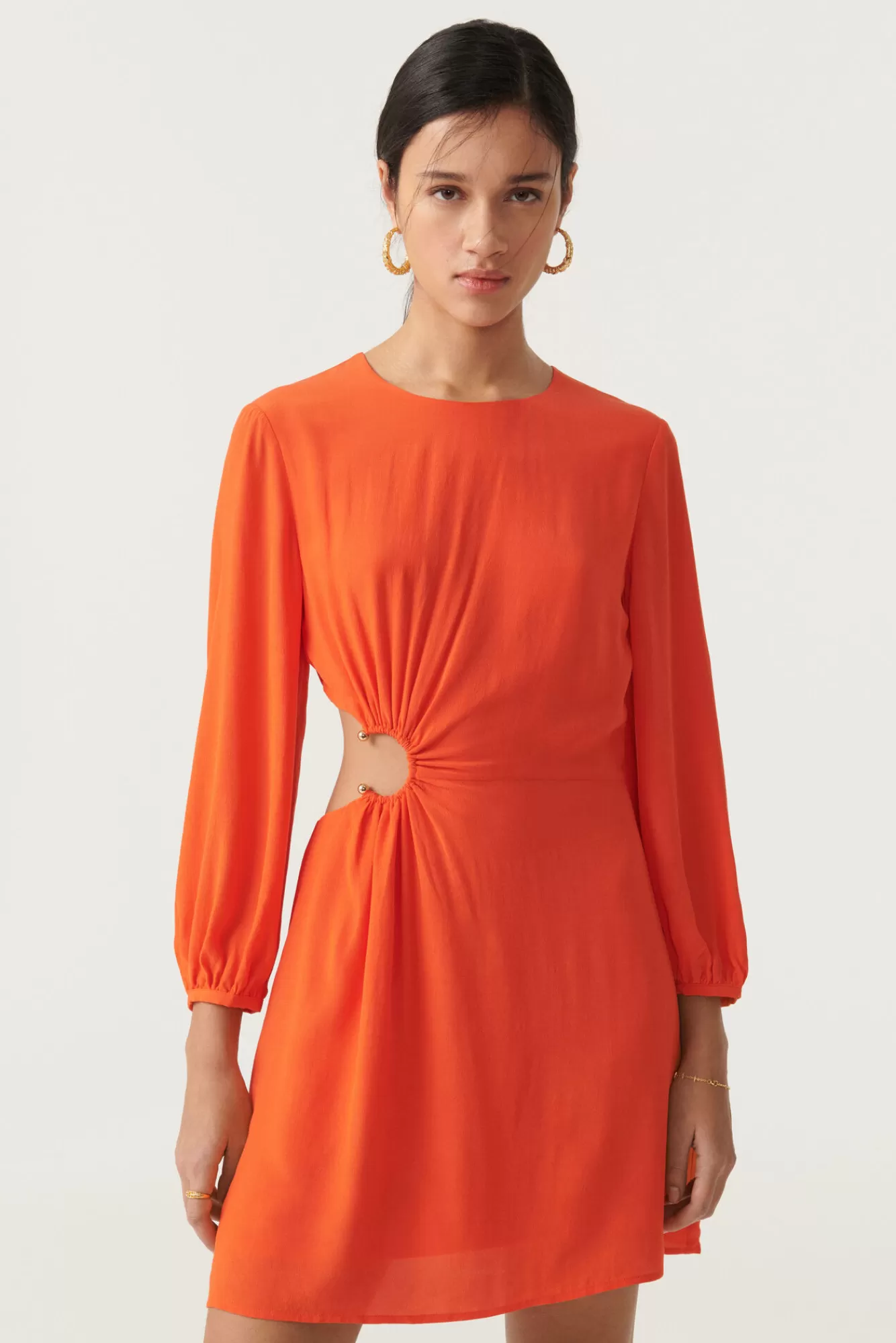 ba&sh Robes*Bonica. Jaune-Orange