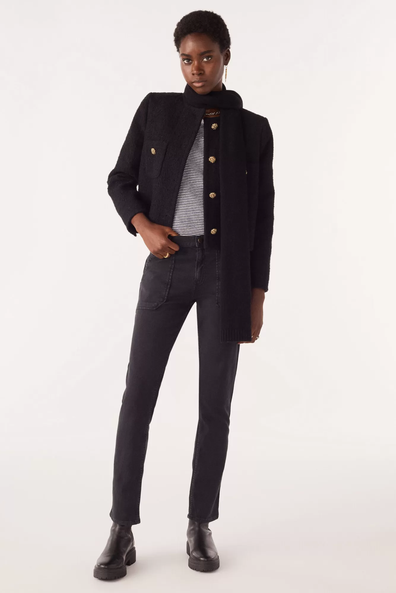 ba&sh Denim*Csally. Noir