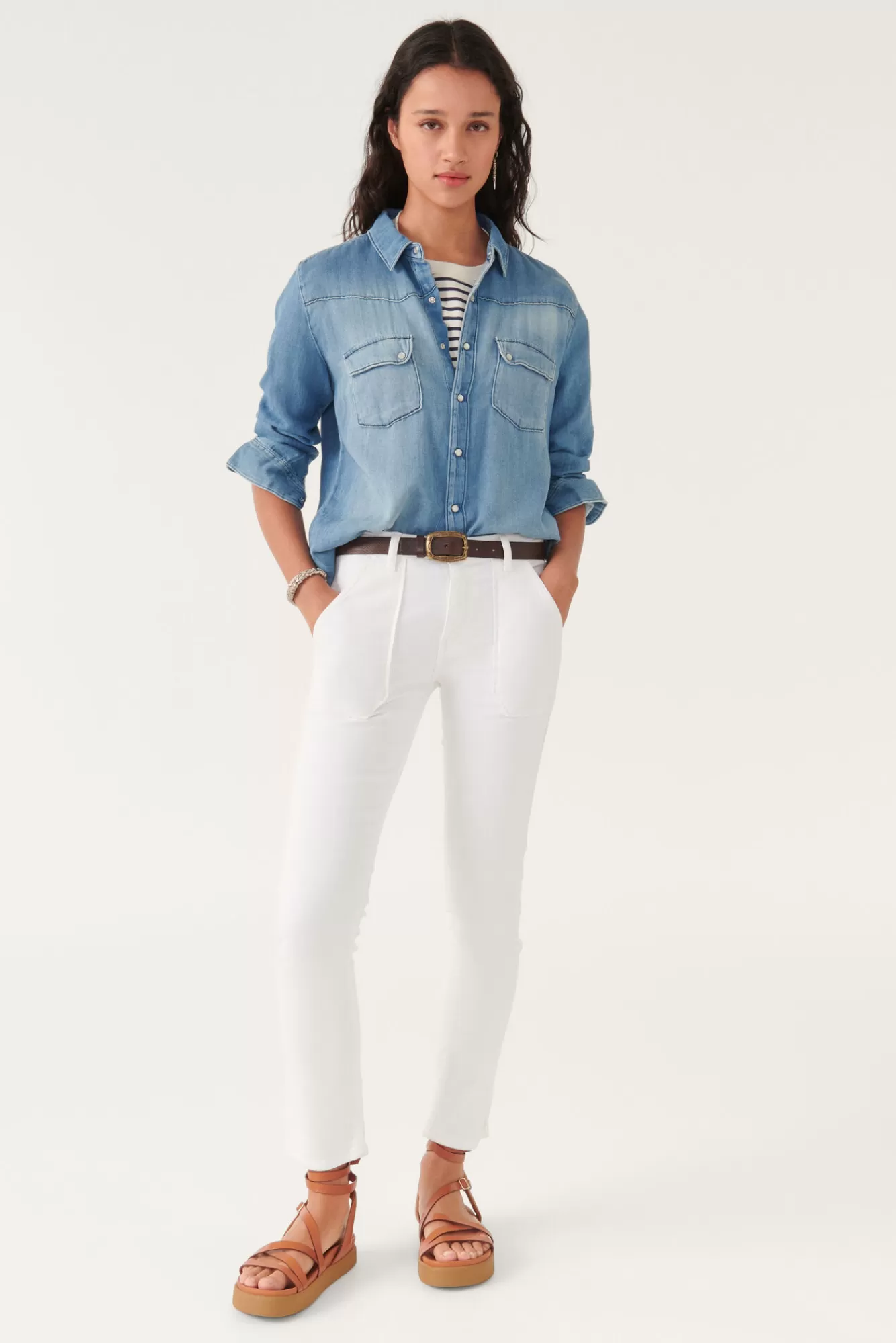 ba&sh Pantalons*Csally. Blanc