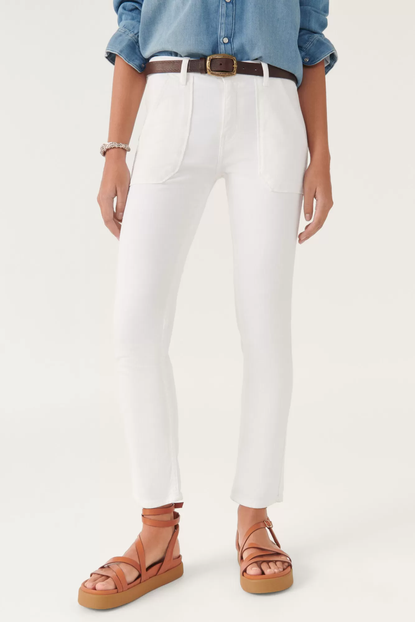 ba&sh Pantalons*Csally. Blanc