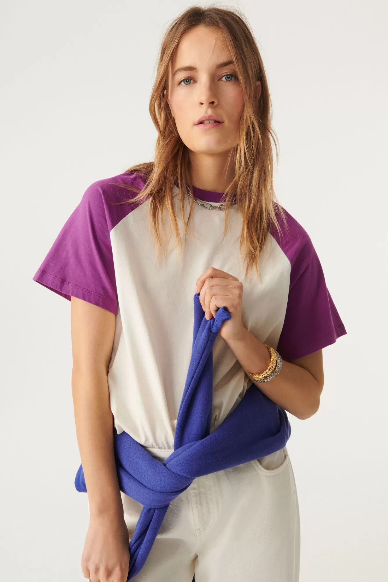 ba&sh T-Shirts*Damelia. Blanc Ecru