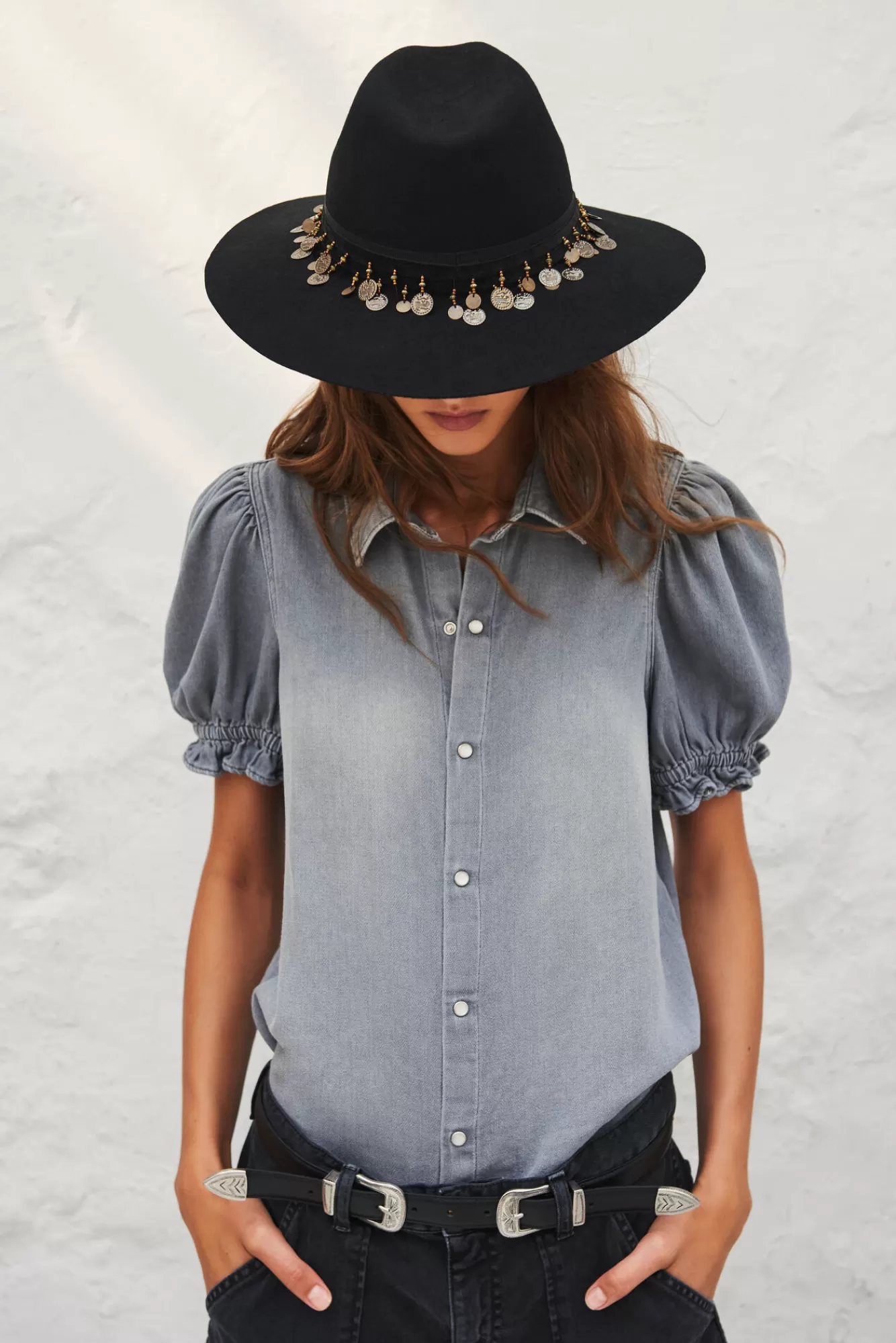 ba&sh Tops & Chemises*Danee. Gris