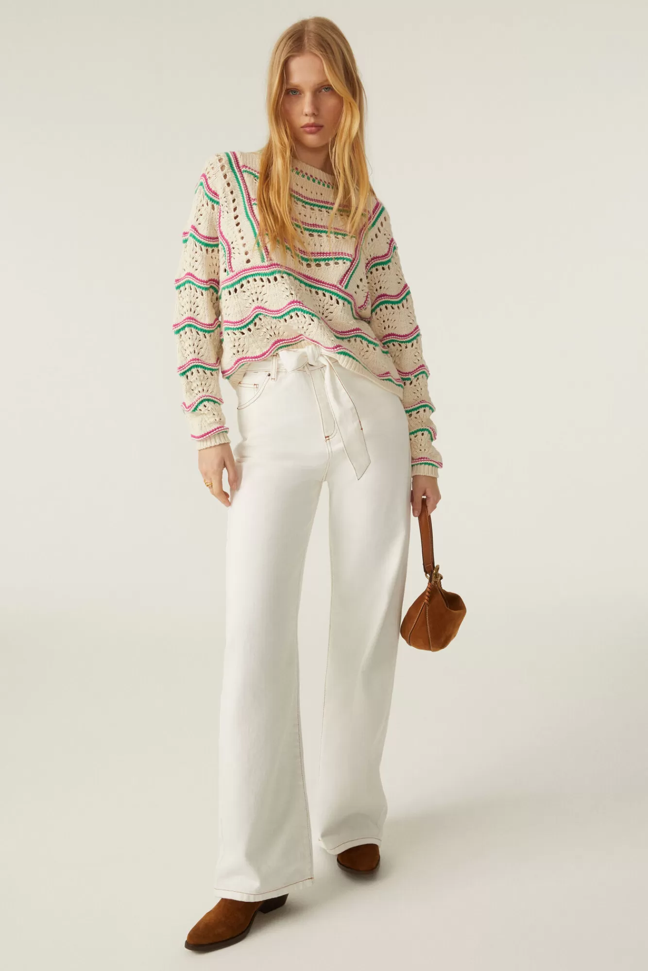ba&sh Pantalons*Deugene. Blanc Ecru