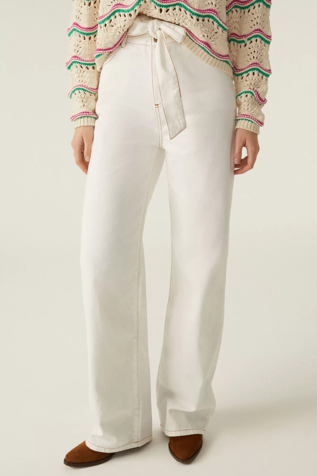 ba&sh Pantalons*Deugene. Blanc Ecru