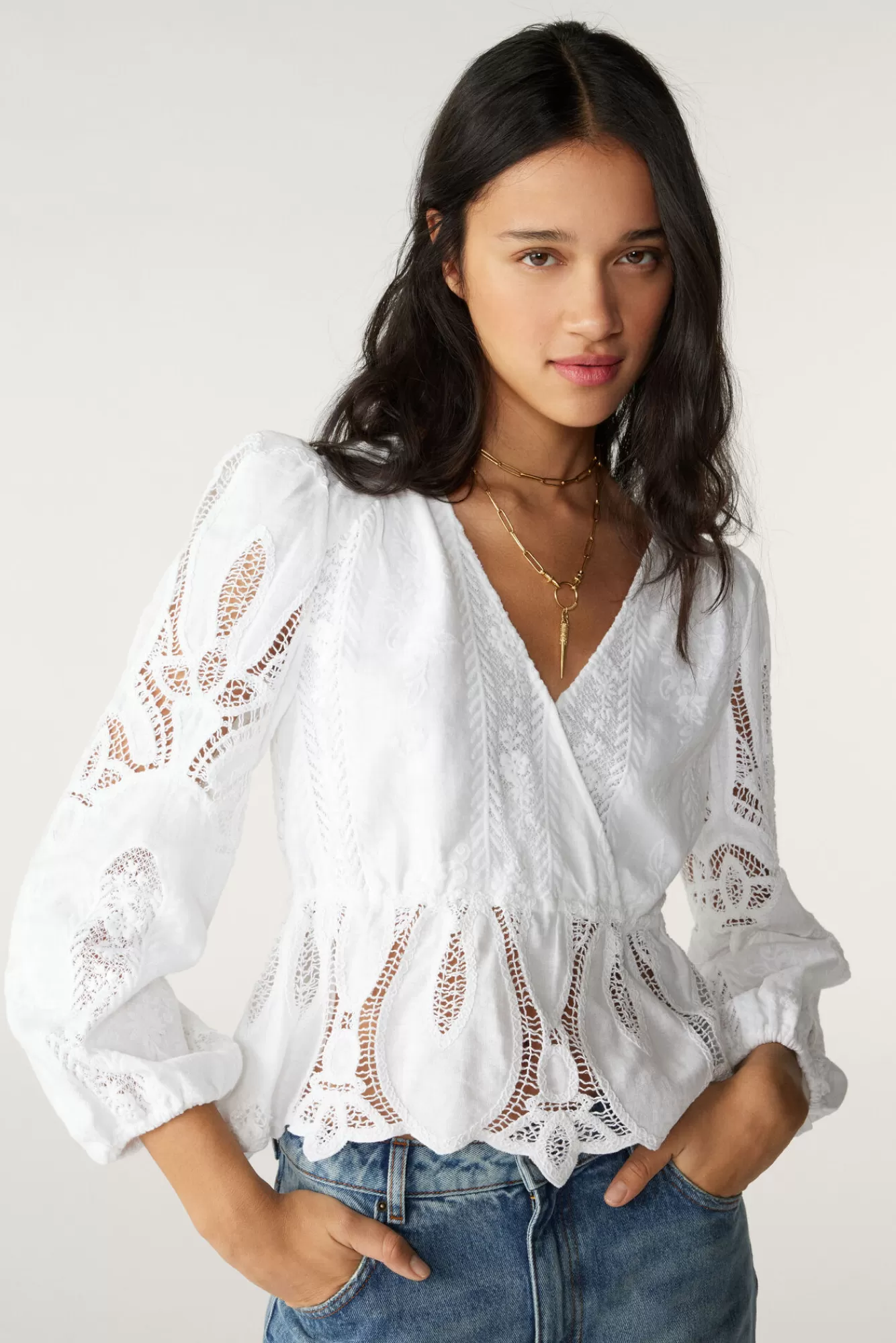 ba&sh Tops & Chemises*Etlin. Blanc Ecru