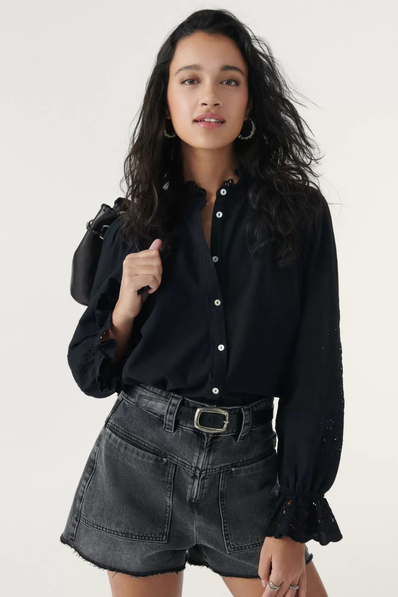 ba&sh Tops & Chemises*Feely. Noir