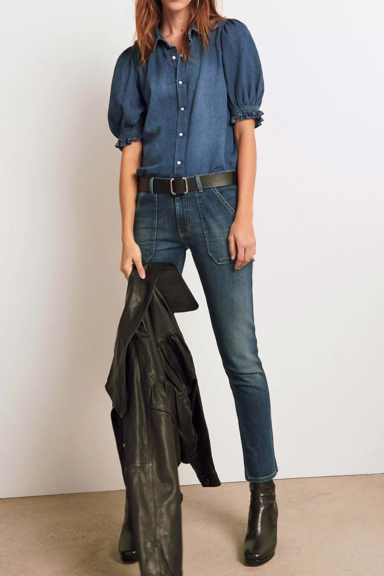 ba&sh Tops & Chemises*Honey. Denim