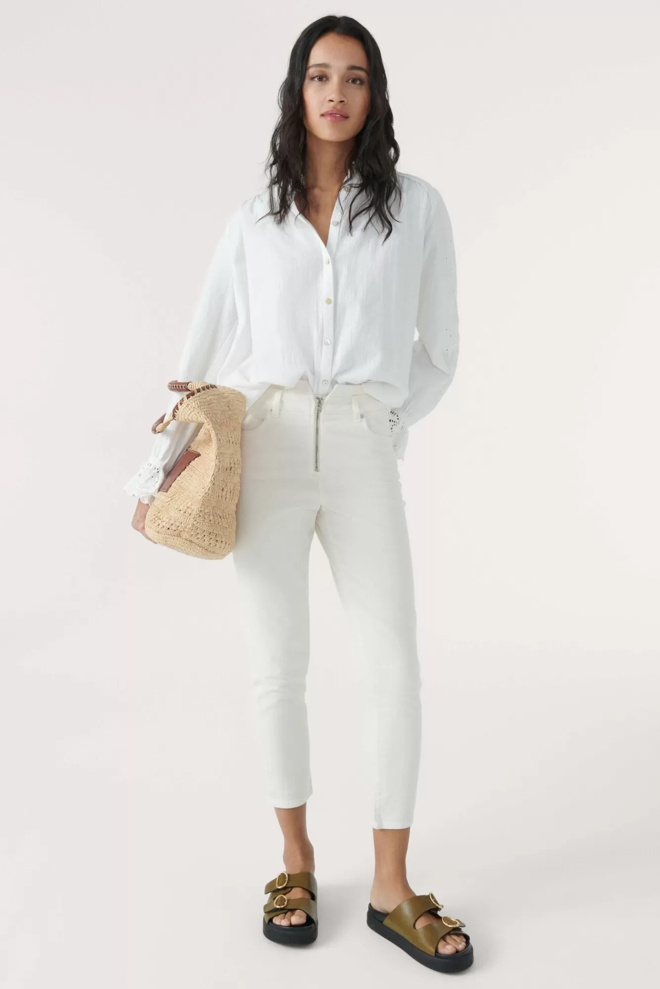ba&sh Denim*Inzo. Blanc Ecru