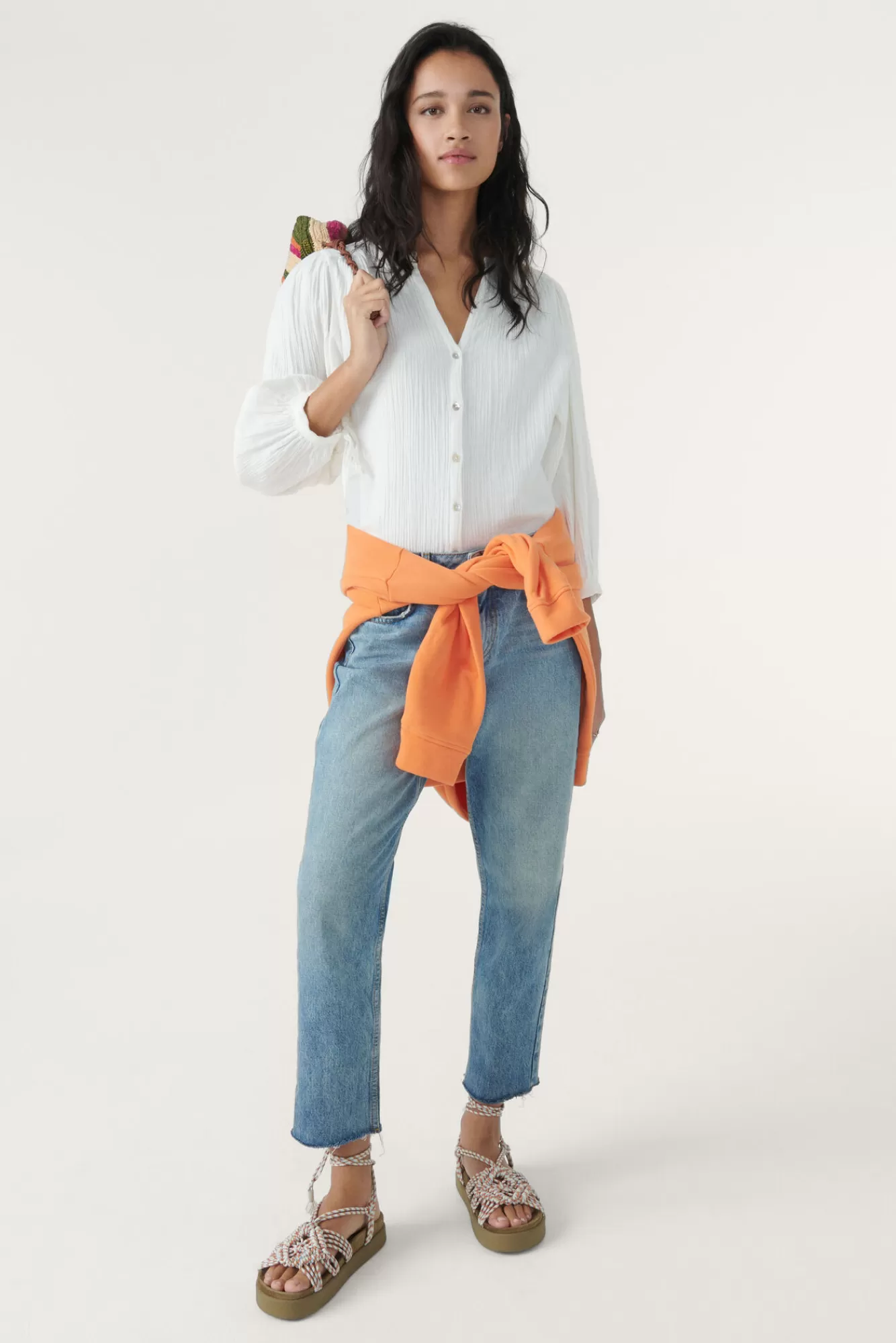 ba&sh Tops & Chemises*Kida. Blanc Ecru