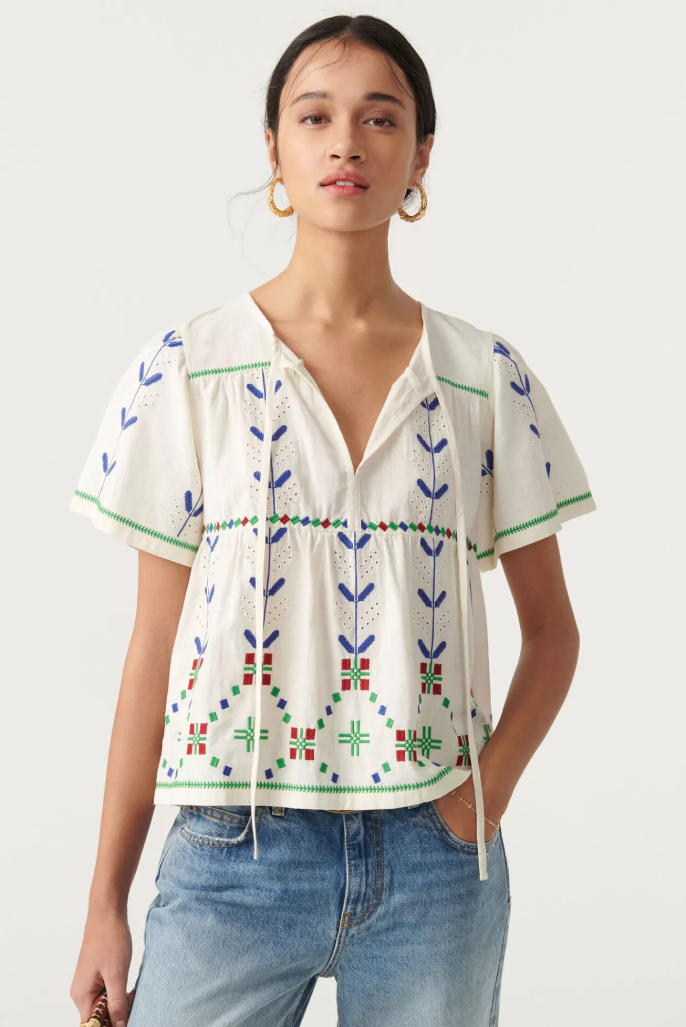 ba&sh Tops & Chemises*Kimber. Blanc Ecru