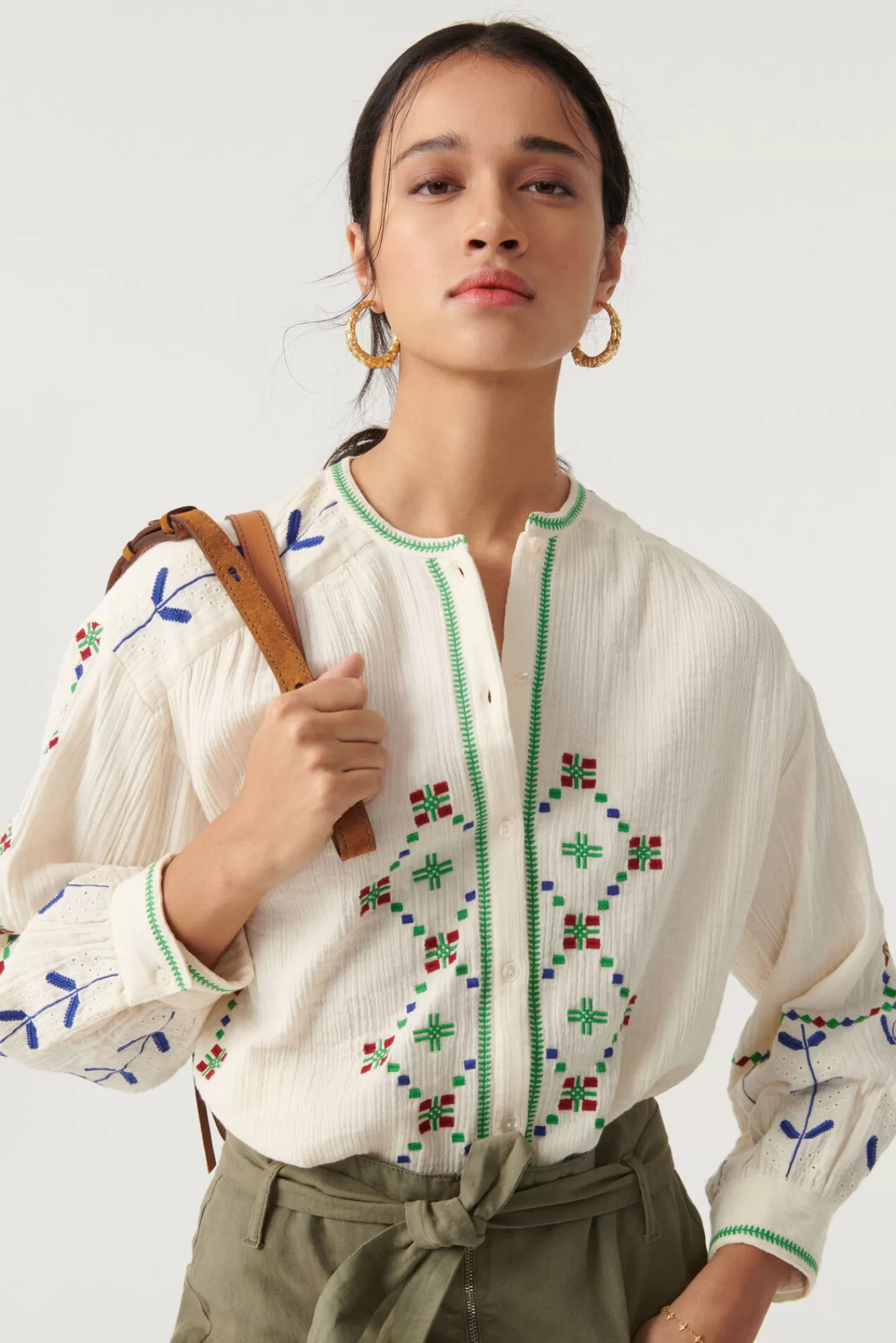 ba&sh Tops & Chemises*Kisko. Blanc Ecru