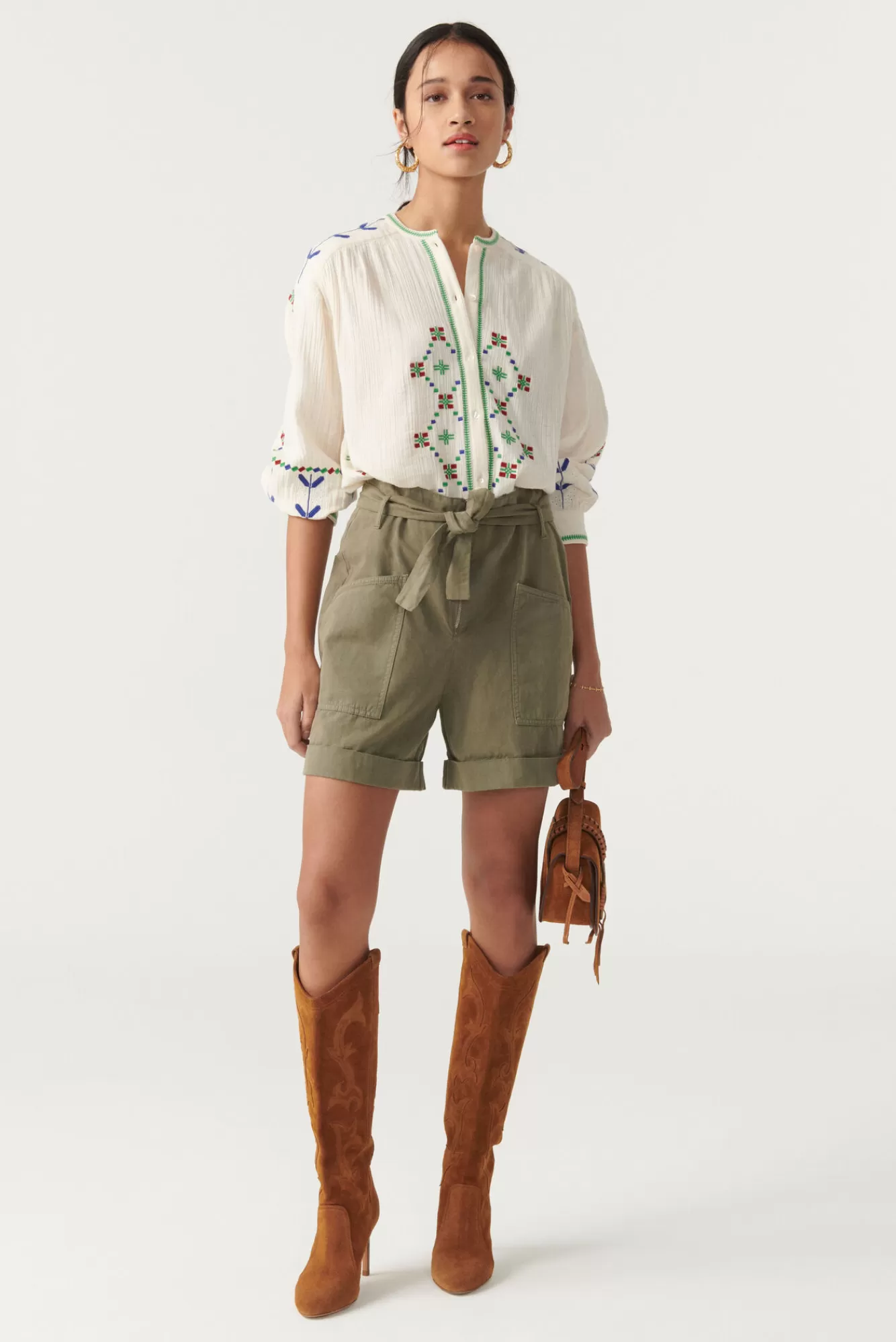ba&sh Tops & Chemises*Kisko. Blanc Ecru