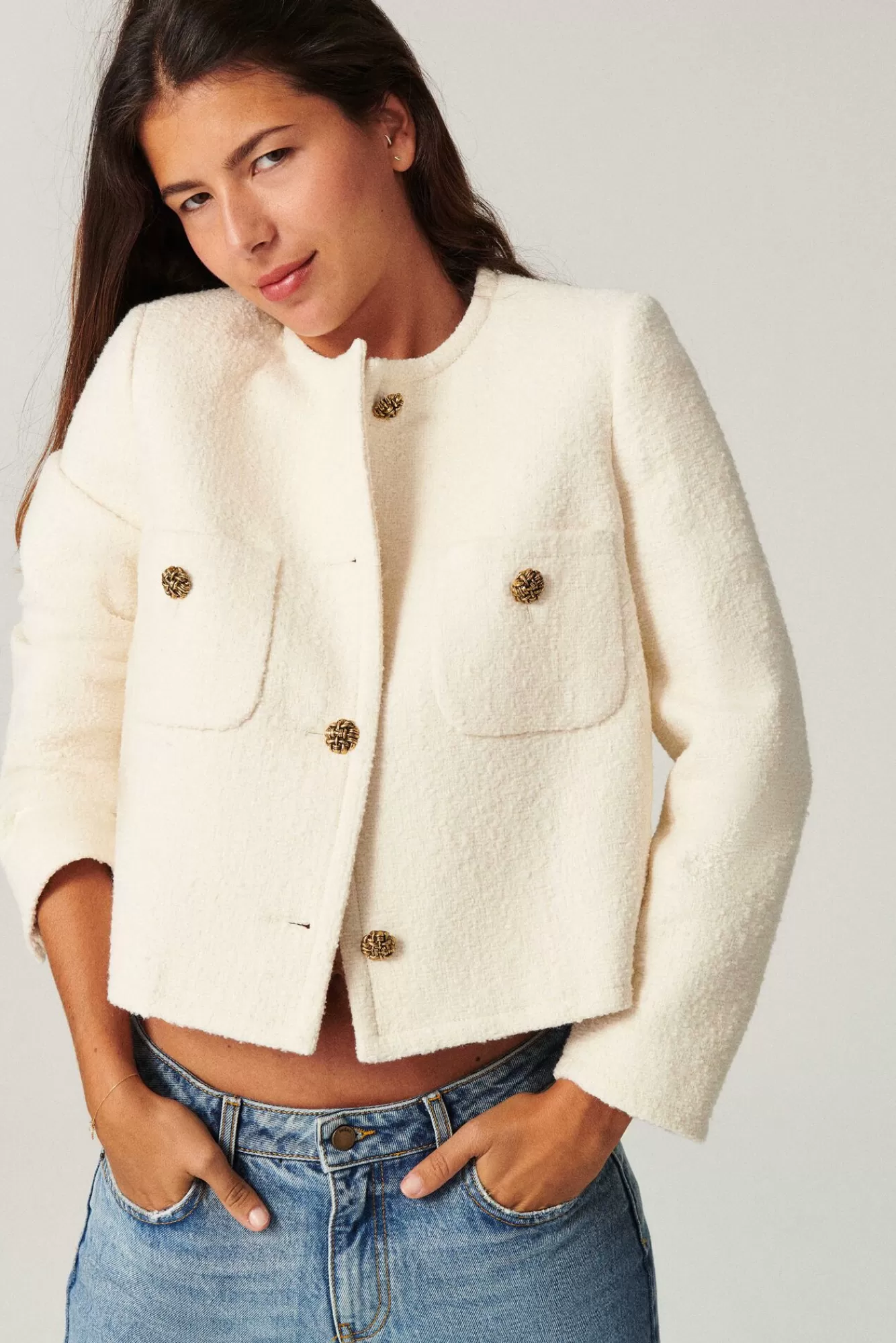 ba&sh Vestes & Manteaux*Meredith. Blanc Ecru