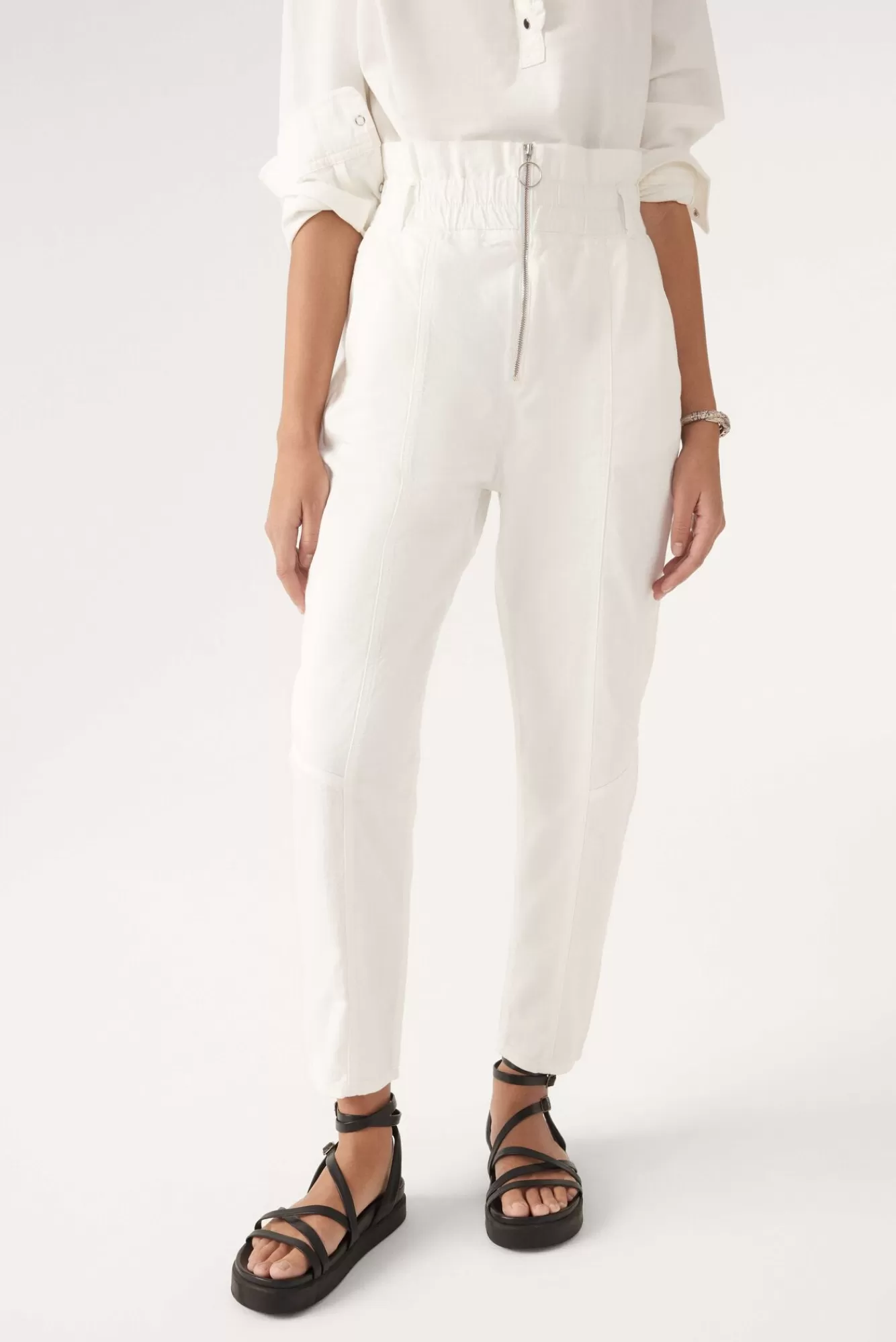 ba&sh Pantalons*Omny. Blanc Ecru
