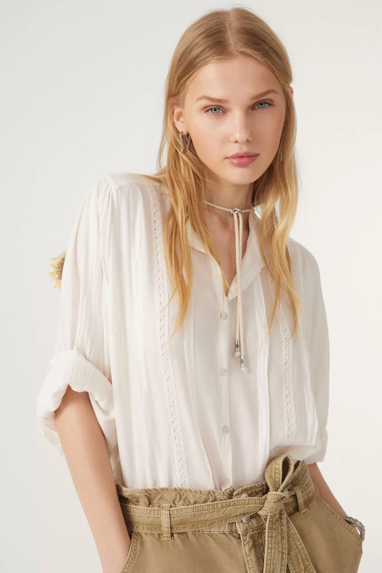 ba&sh Tops & Chemises*Timbra. Blanc Ecru