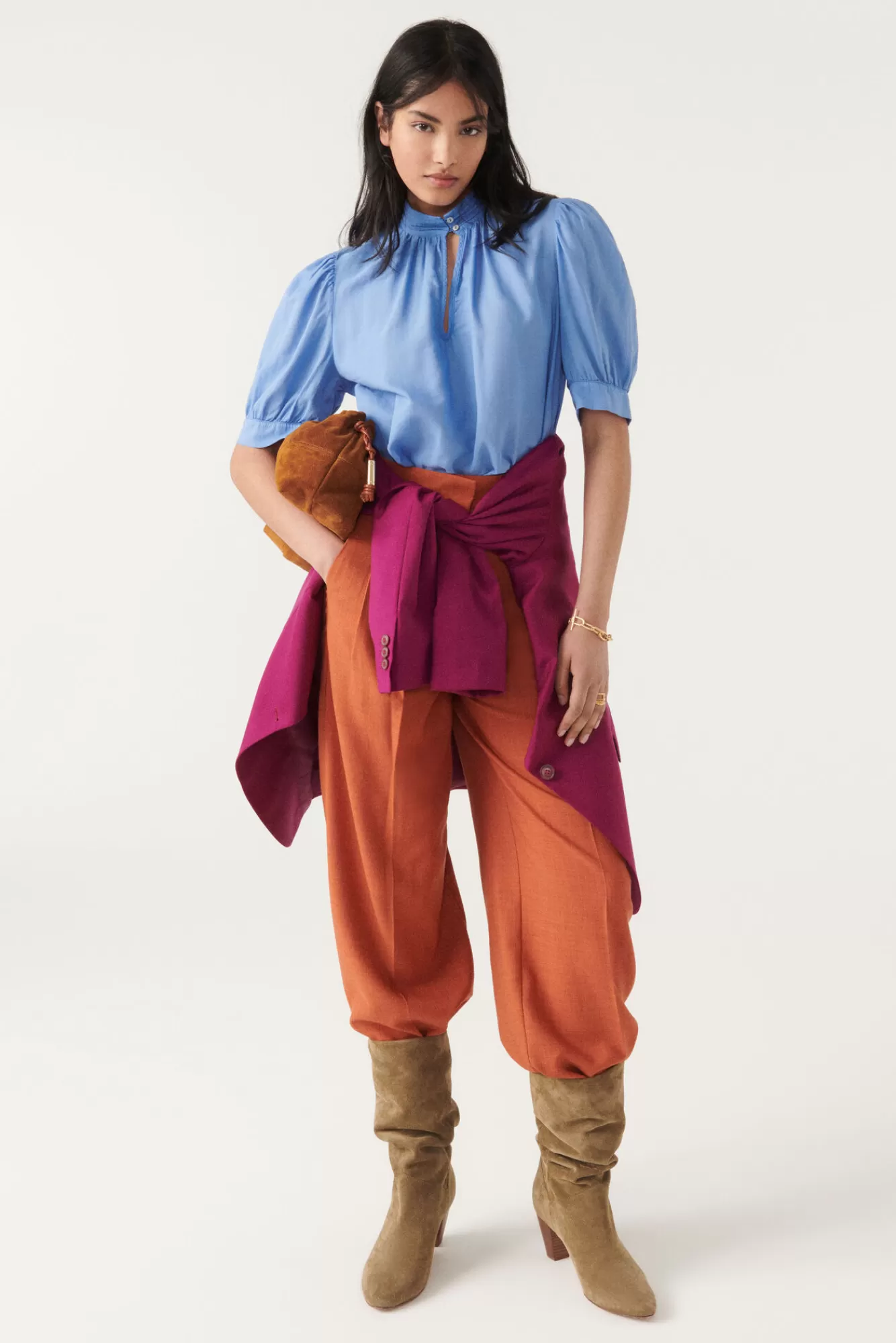 ba&sh Tops & Chemises*Tyler. Jaune-Orange