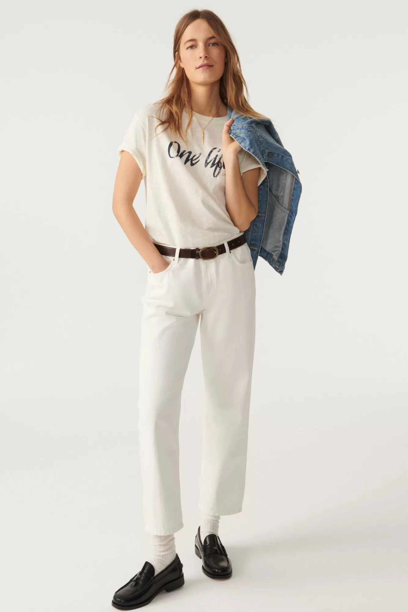 ba&sh T-Shirts*Varper. Blanc Ecru